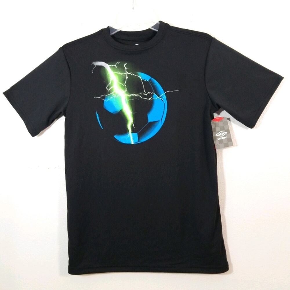 NWT Umbro lightening soccer ball Youth L tee